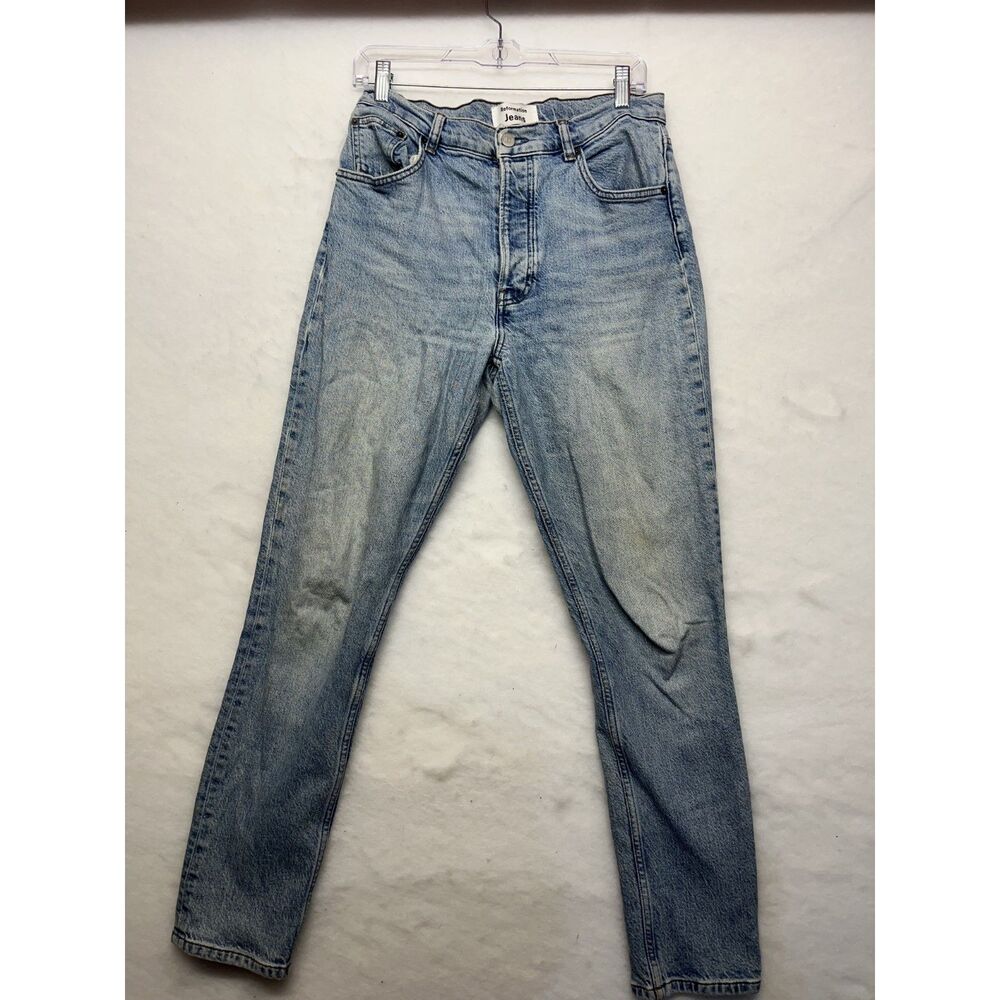 Reformation High Rise Straight leg light wash jeans size 30